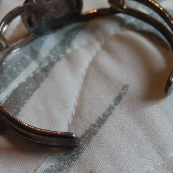 Paw Print silver cuff bracelet (Clemson Tigers) - Picture 4 of 5